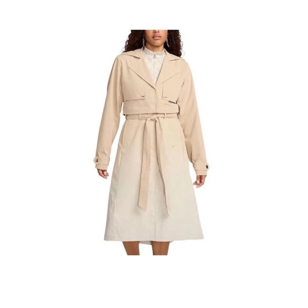 Nike Serena Williams Design Crew Trench Coat Beige Women’s Size M FN1913-201 NWT